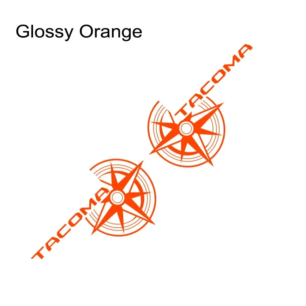 Compass Trunk Bed Side Decal for Toyota Tacoma TRD | 2-Piece Vinyl Film Graphics