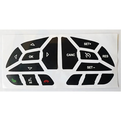 Steering Wheel Button Repair Decal Sticker for Dodge Charger (2016–2023) | 1 Set Restoration Kit