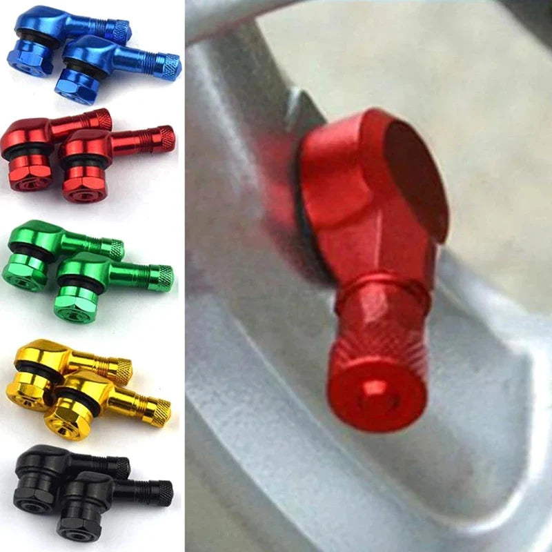 1Pc Aluminum Alloy Valve Motorcycle Rim 90 Degree Angle | Tubeless Tire Valve Stems