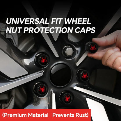 20Pcs Universal Black Car Wheel Hub Nut Protective Caps | ABS Rust Proof Waterproof Tire Nut Covers