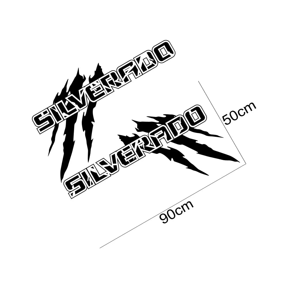 Claw Style Bed Side Decal for Chevrolet Silverado 1500 / 2500 / Z71 / S10 | Pickup Vinyl Graphic