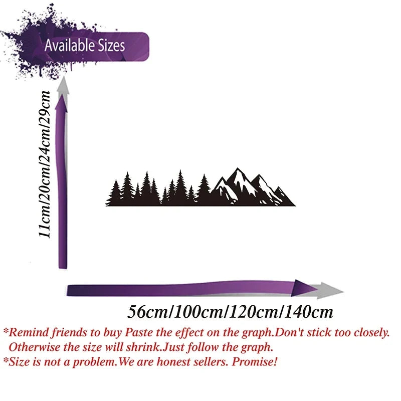 Jungle Forest Mountain Wall & Body Decal | Large Vinyl Sticker for SUV, 4x4, Camper & Off-Road