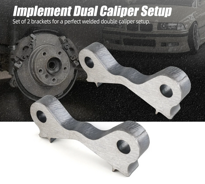 BMW 3 Series E36 E46 Steel Drift Twin Brake Caliper Weld-On Adapter Kit