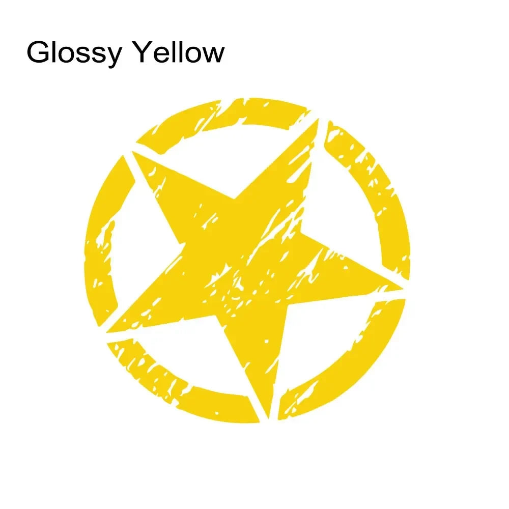 Hood & Door Star Decal for Jeep Cherokee / Patriot / Compass / Wrangler JK/JL/TJ/YJ | Vinyl Sticker
