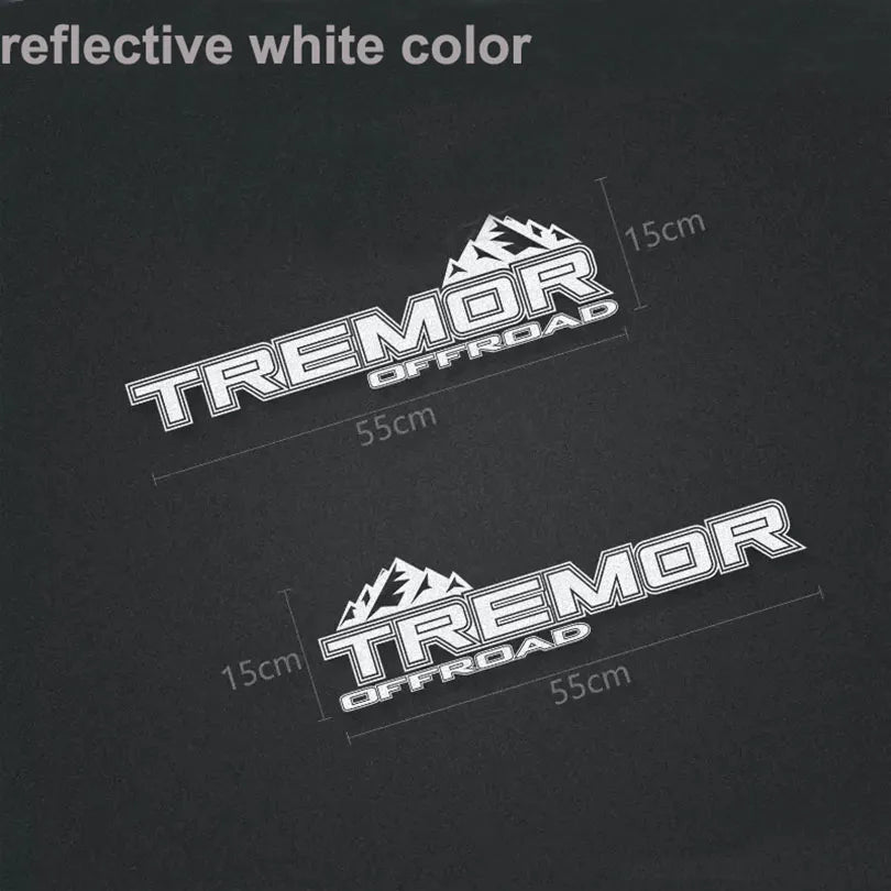 Off-Road Mountain Scratch Bedside Decal for Ford F-150 Tremor / Ranger / F-250 / F-350 | Orange Vinyl Pair