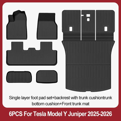 TPE Floor Mats & Luggage Mat for Tesla Model Y Juniper Premium / Performance (2025+) | All-Weather Set