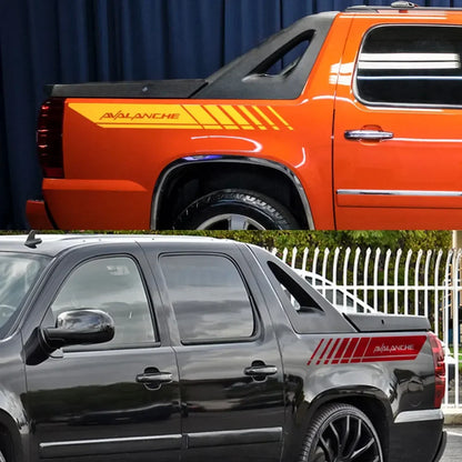 Rear Trunk Side Decal for Chevrolet Avalanche | Vinyl Truck Graphics 2-Pack