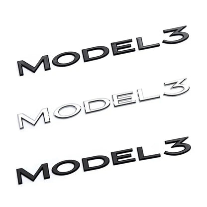 Original 3D ABS Letter Logo Emblem for Tesla Model 3 / Model Y | Rear Tailgate Trunk Badge