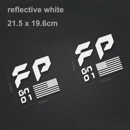 FP Performance USA Flag Bedside Decal for Ford F-150 / F-250 Raptor (Gen 1, 2 & 3) | Vinyl Sticker Pair