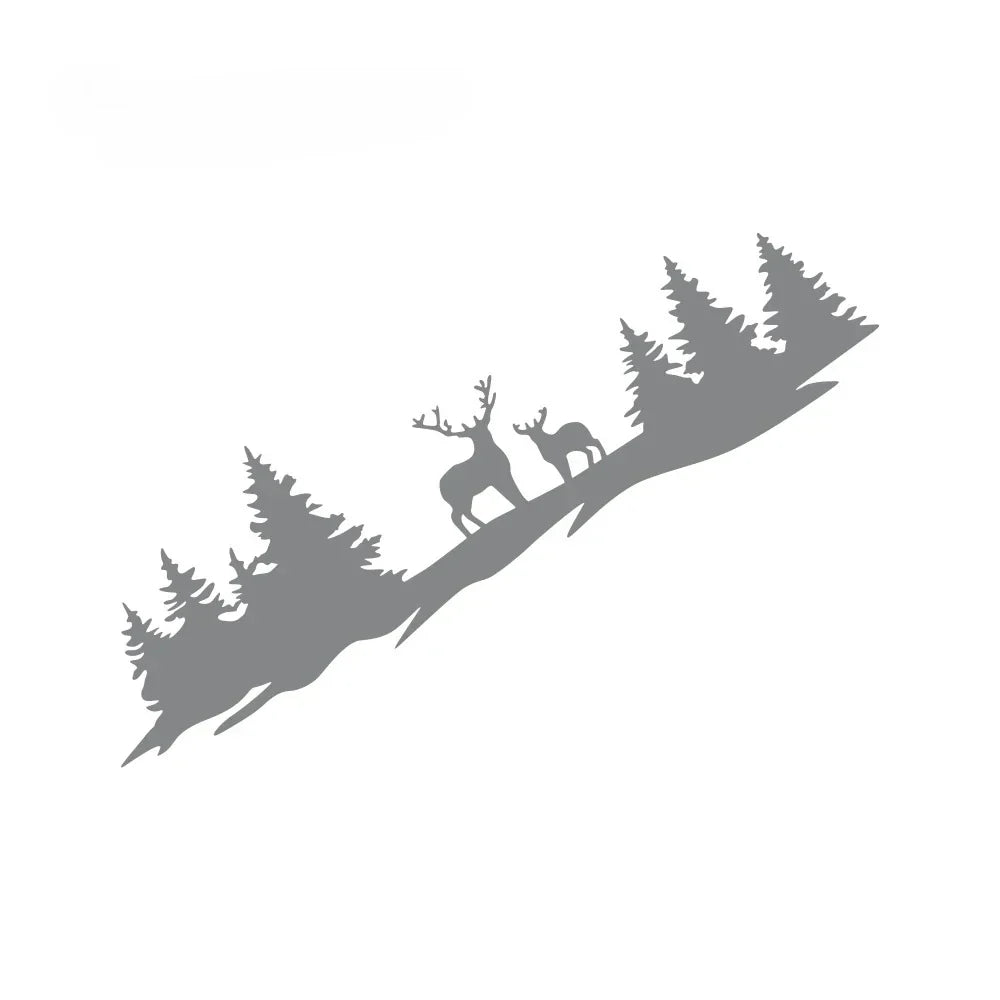 Hunting Deer & Trees Tailgate Decal | 4x4 Off-Road Vinyl Sticker for Pickup Trucks & SUVs