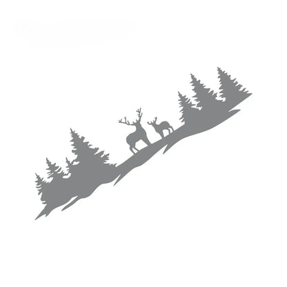 Hunting Deer & Trees Tailgate Decal | 4x4 Off-Road Vinyl Sticker for Pickup Trucks & SUVs