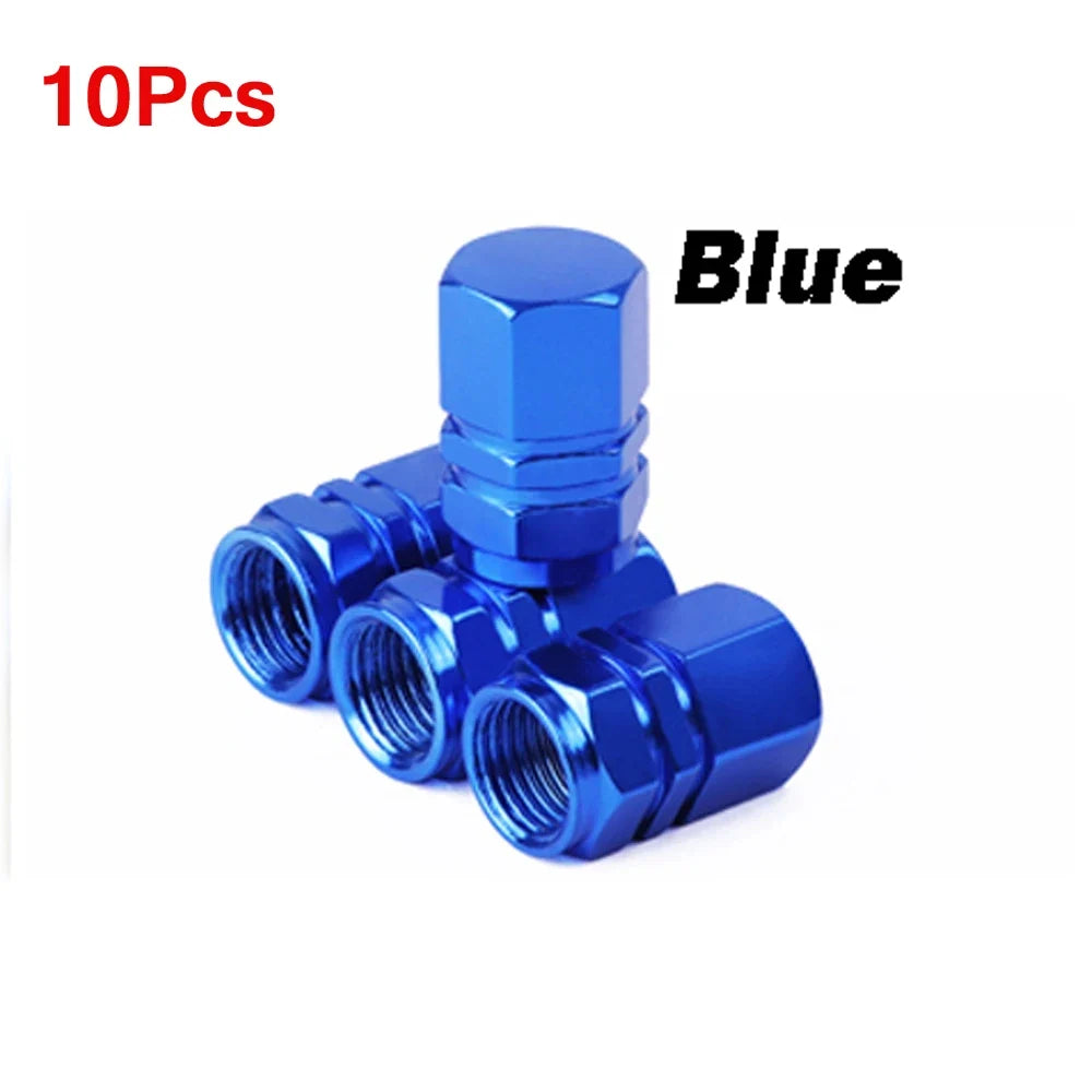 Aluminum Alloy Tire Valve Caps | 5 or 10 Pack Waterproof Dustproof Stem Covers