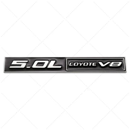 3D Metal 5.0 COYOTE V8 Trunk & Fender Emblem | Ford Mustang Badge Accessory