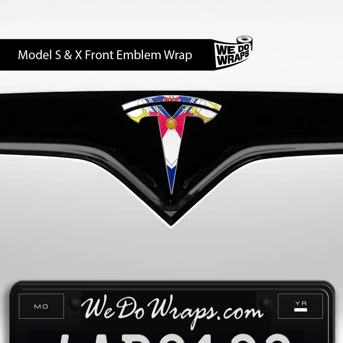 Magical Girl Tesla Emblem Decals (Front + Back) | Model X