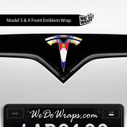 Magical Girl Tesla Emblem Decals (Front + Back) | Model X