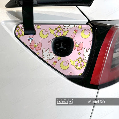 Moon Rabbit Tesla Charge Port Wrap | Model 3