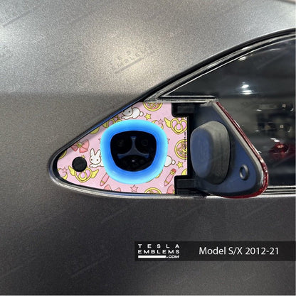 Moon Rabbit Tesla Charge Port Wrap | Model X