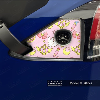 Moon Rabbit Tesla Charge Port Wrap | Model X