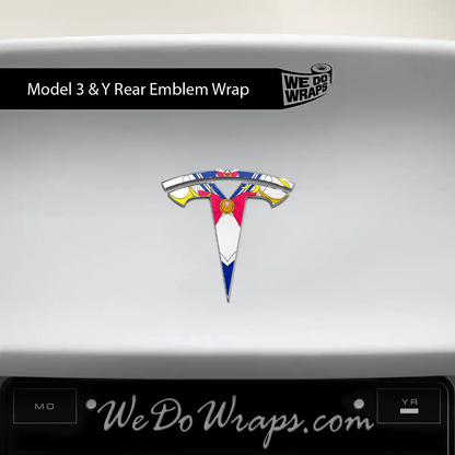 Magical Girl Tesla Emblem Decals (Front + Back) | Model Y