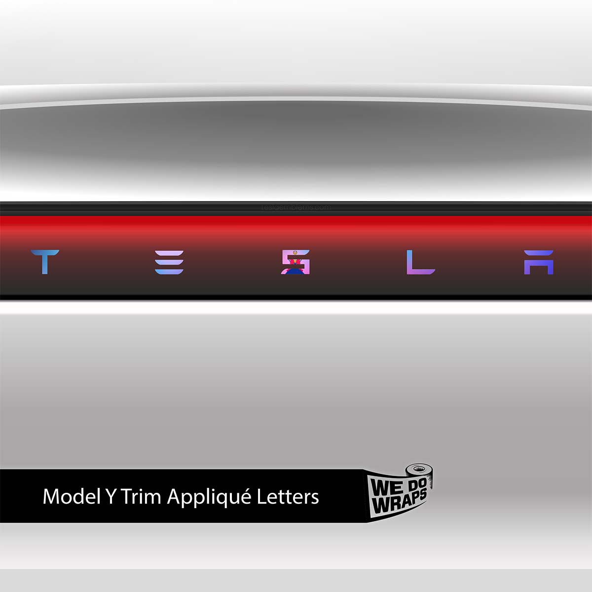 Magical Girl Tesla Emblem Decals (Front + Back) | Model Y