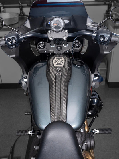 Carbon Fiber Center Fuel Tank Dash - M8 Low Riders Models