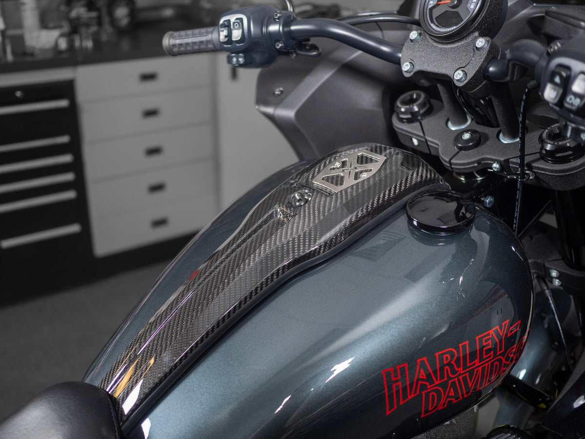 Carbon Fiber Center Fuel Tank Dash - M8 Low Riders Models