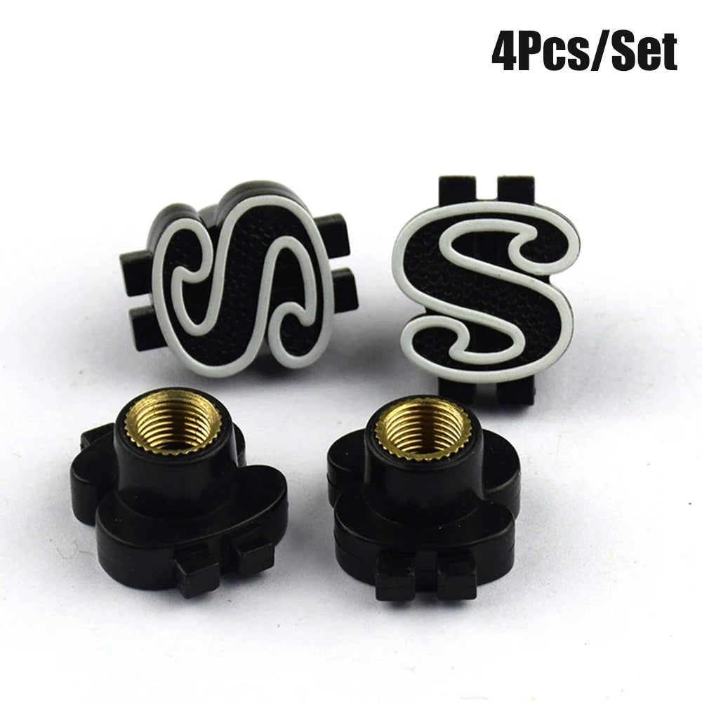4Pcs Universal Cross Tire Valve Caps | Car Truck SUV Motorcycle Dust Cover