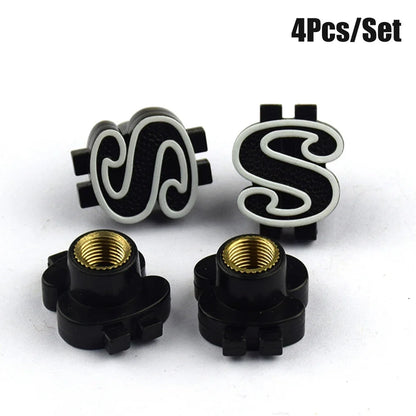 4Pcs Universal Cross Tire Valve Caps | Car Truck SUV Motorcycle Dust Cover