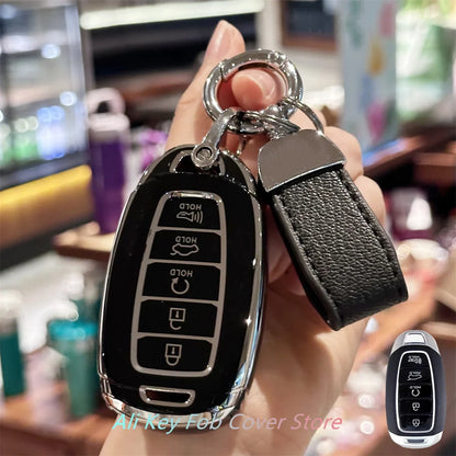 Hyundai Key Fob Cover TPU for Elantra GT Sport Santa Fe Palisade Kona