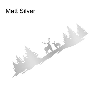 Hunting Deer & Trees Tailgate Decal | 4x4 Off-Road Vinyl Sticker for Pickup Trucks & SUVs