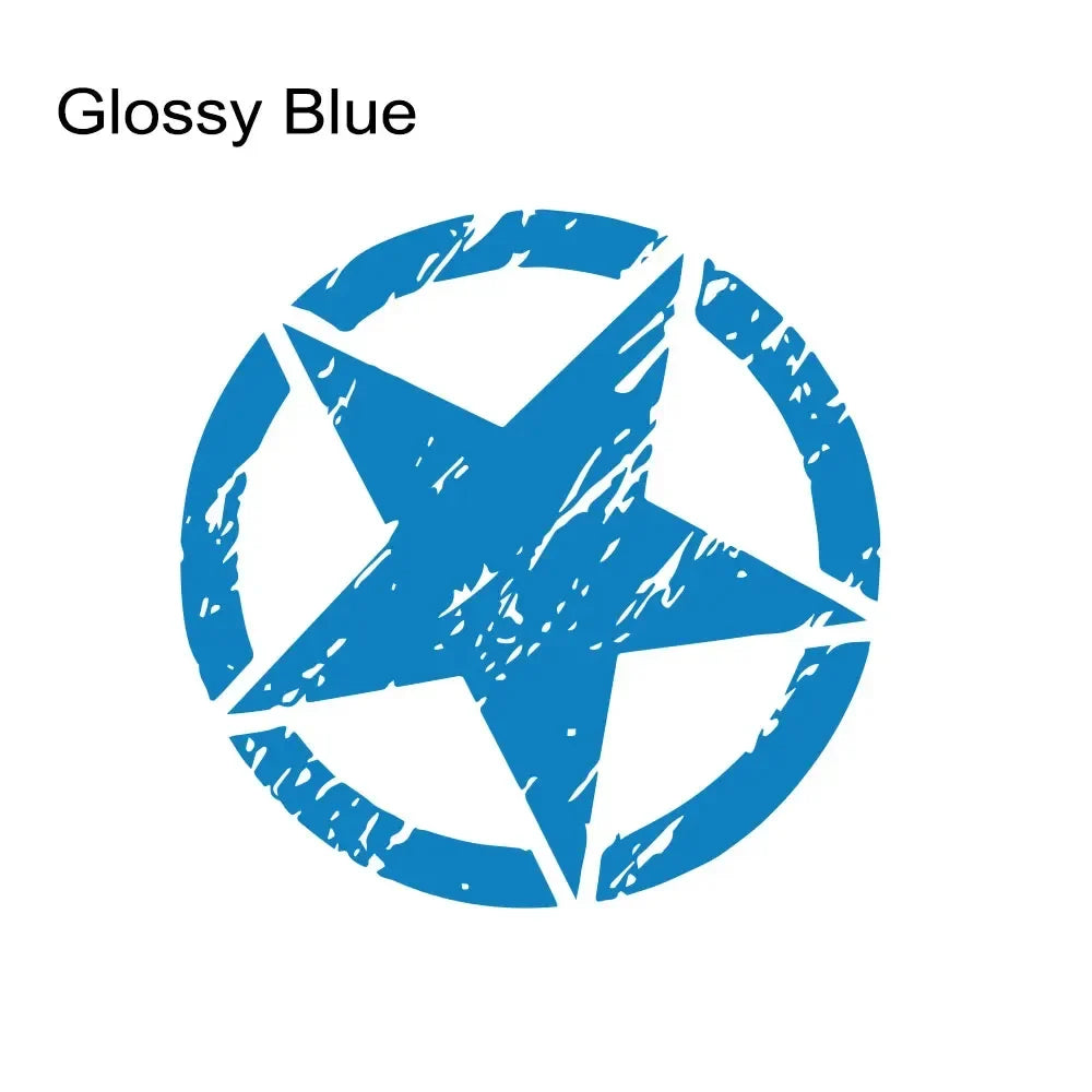 Hood & Door Star Decal for Jeep Cherokee / Patriot / Compass / Wrangler JK/JL/TJ/YJ | Vinyl Sticker