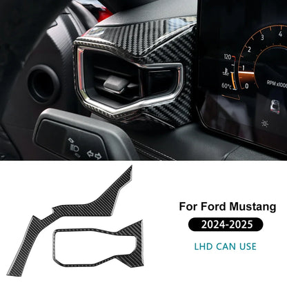 Real Soft Carbon Fiber Interior Trim for Ford Mustang GT / Dark Horse / EcoBoost (2024-2025)