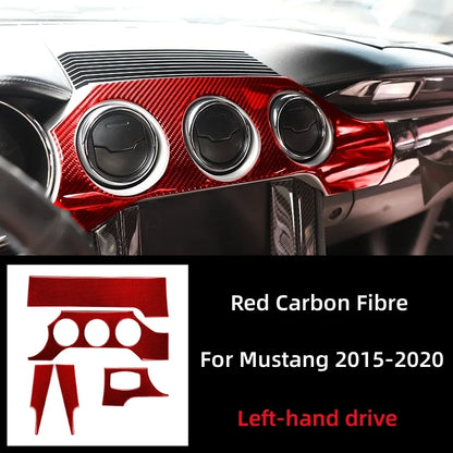 Carbon Fiber Dashboard Panel Trim for Ford Mustang GT (2015-2021) | Interior Decal Kit