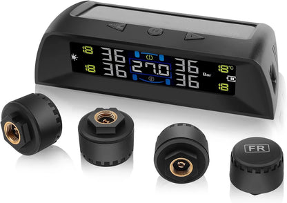 4/6 Sensors TPMS Tire Pressure Monitoring System | Solar Wireless Car Tire Pressure Monitor