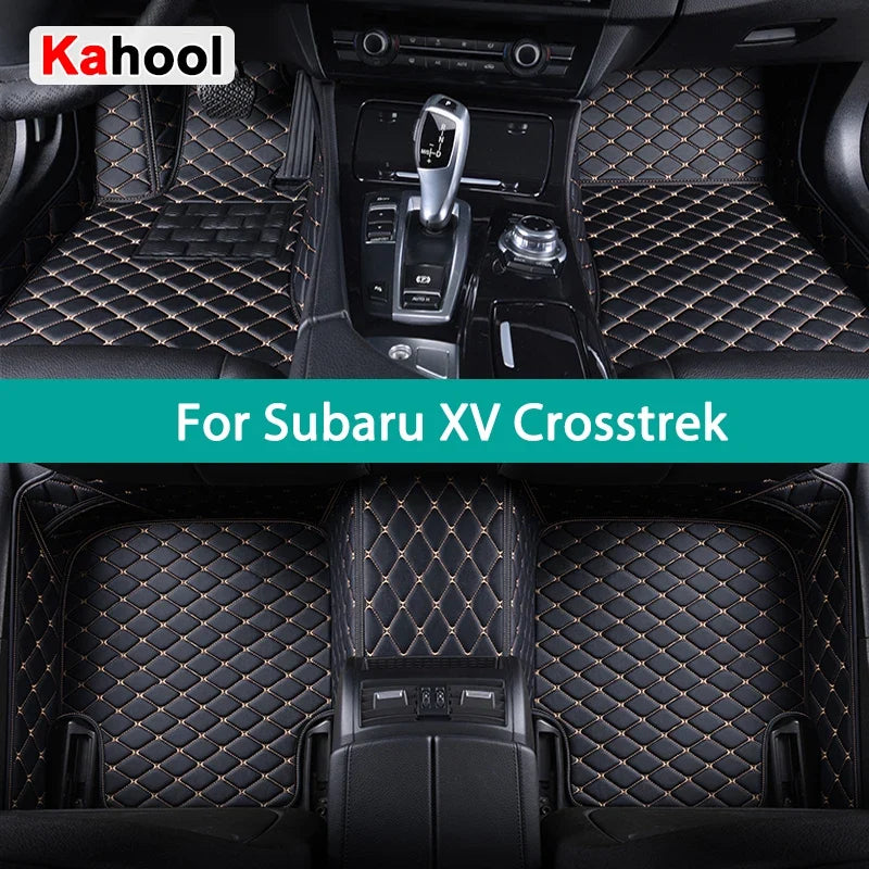 Custom Floor Mats for Subaru XV Crosstrek Synthetic Fiber Leather Style Car Mats