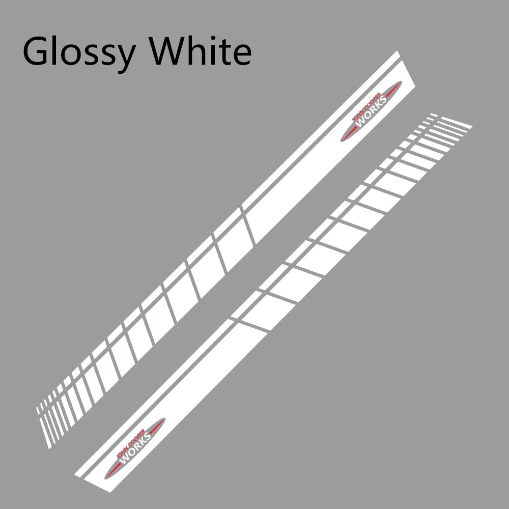 JCW Door Side Skirt Stripe Decal for Mini Cooper | 2-Piece Vinyl Decoration Kit
