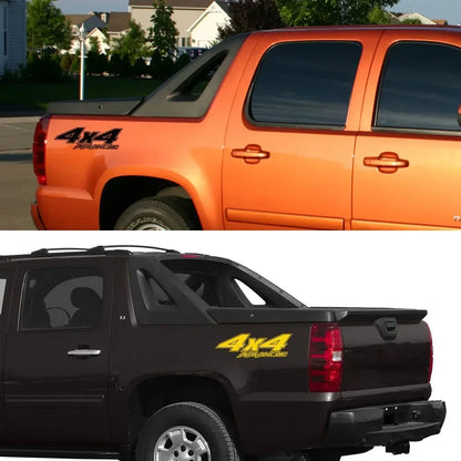 4x4 Rear Bed Side Decal for Chevrolet Avalanche | Pickup Truck Vinyl Graphic Sticker