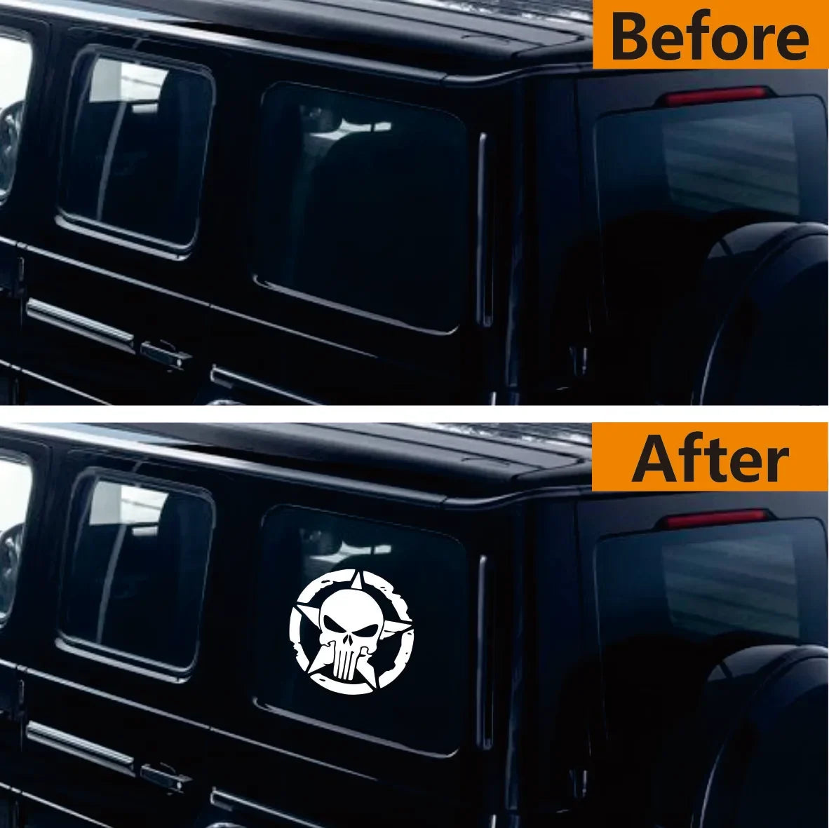 Army Star Vinyl Decal Sticker – Jeep Wrangler & All 4x4 Models | 3 Patterns, 4 Sizes, 4 Styles
