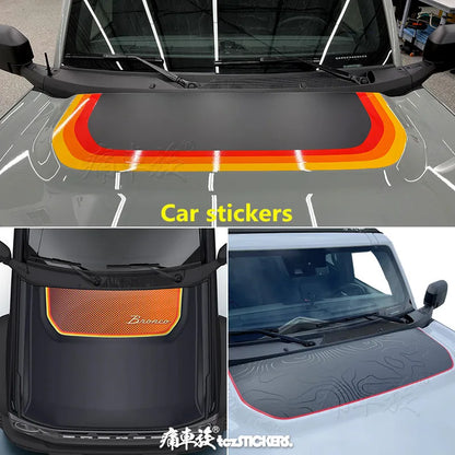 Custom Modified Hood Personality Vinyl Sticker for Ford Bronco | Special KK Film Wrap