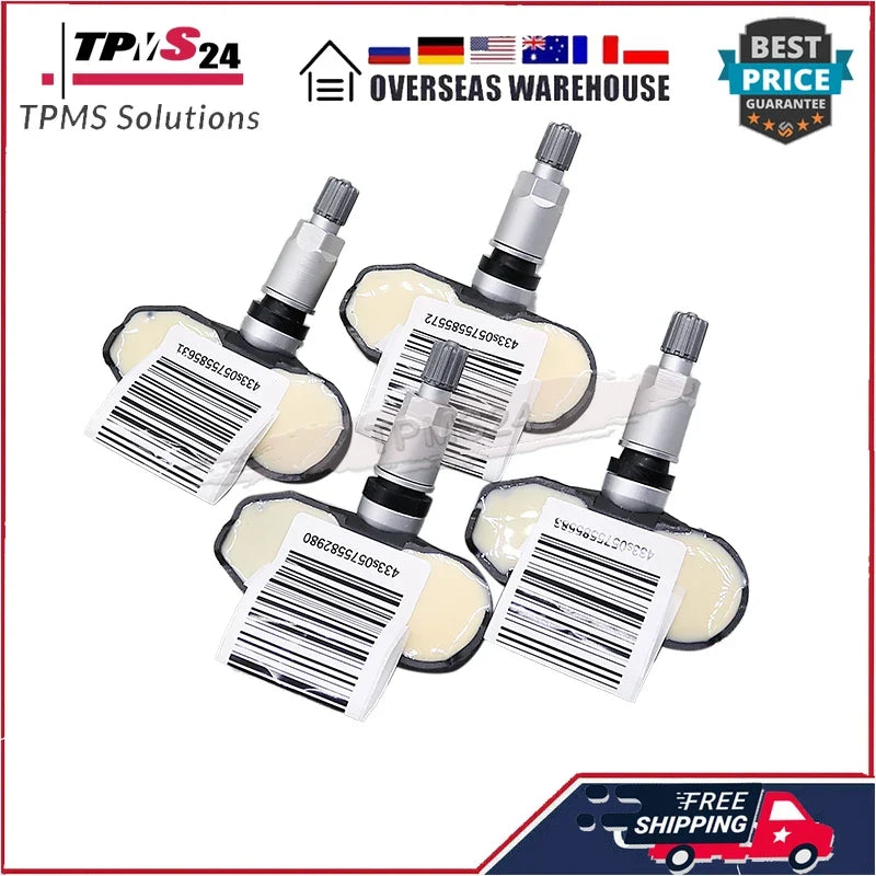 4PCS TPMS Sensor for BMW 1-Series E80 5-Series F10 GT F07 | 433MHz Direct Fit Tire Pressure Sensors