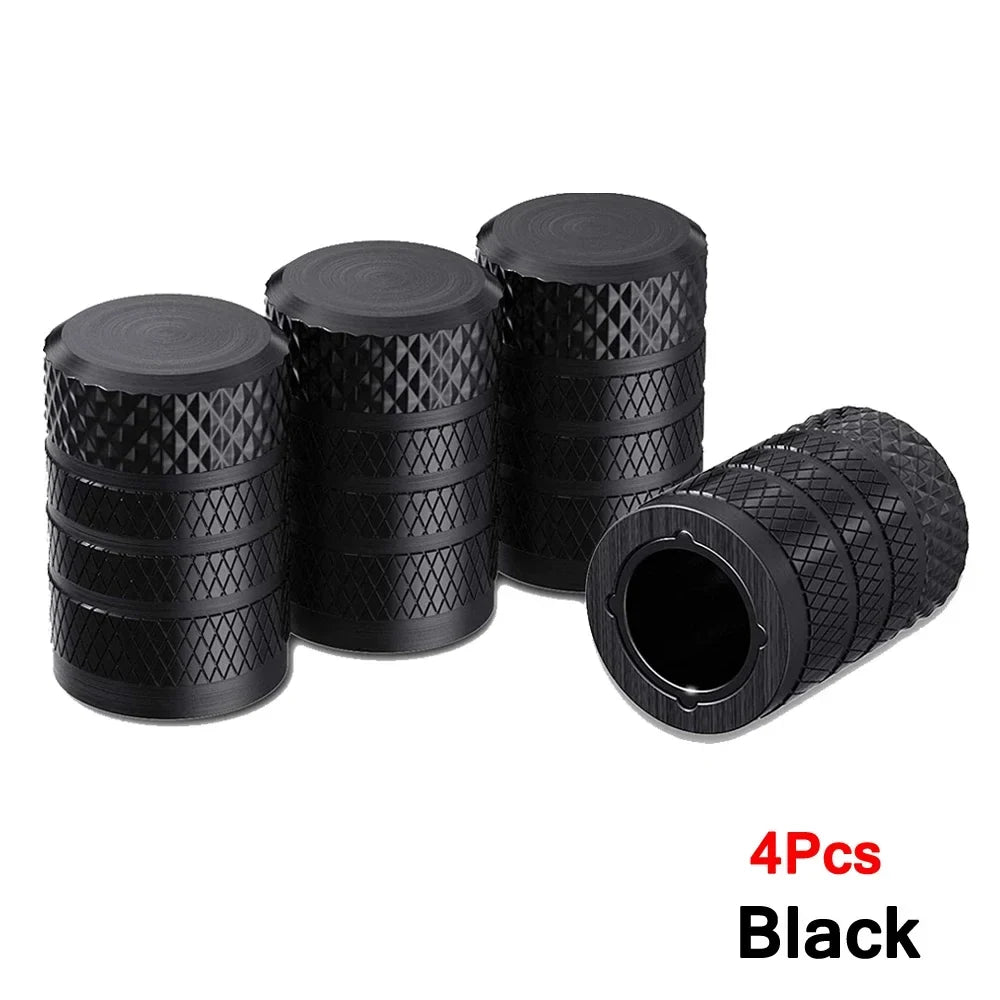 Aluminum Tire Valve Caps 4/8/12 Pack | Corrosion Resistant Universal Stem Covers