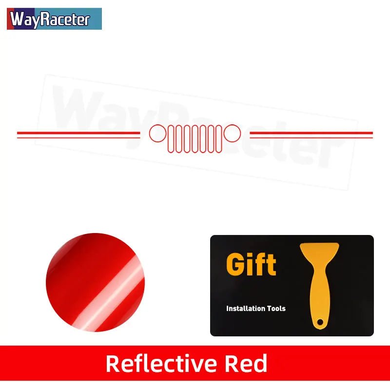 Jeep Wrangler & Gladiator Reflective Grill & Windshield Decal – Vinyl Window Graphic | JK JL, Gladiator, Renegade