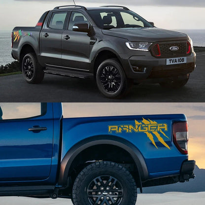 Full Body Side Decal for Ford Ranger Raptor / XLT / XL / Lariat T6 | Pickup Truck Bed Trim Vinyl