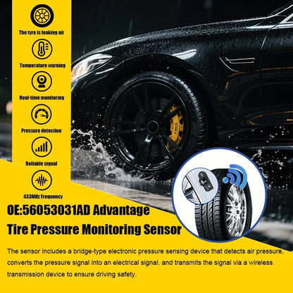 433MHz TPMS Tire Pressure Sensor | Replacement for Dodge Journey Jeep Compass Chrysler 300C