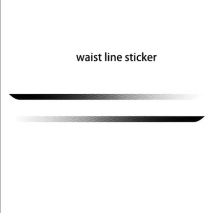 Gradient Hood Stripe & Waistline Decal for Ford Mustang (2018–2021) | Sport Modified Vinyl Graphics