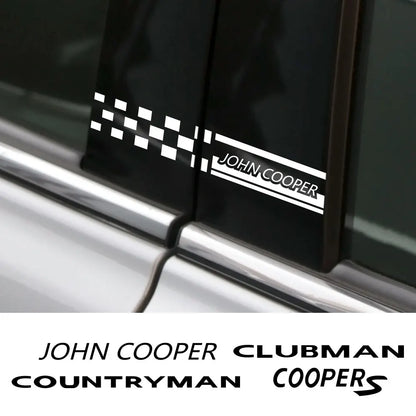 B-Pillar Window Decal for Mini John Cooper Works (R55, R56, R59, R60, R61) | 2-Piece Vinyl Sticker