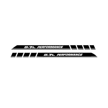 5.7L Performance Hood Vinyl Decal Emblem for Dodge RAM 1500 / 2500 | Truck Graphic Sticker