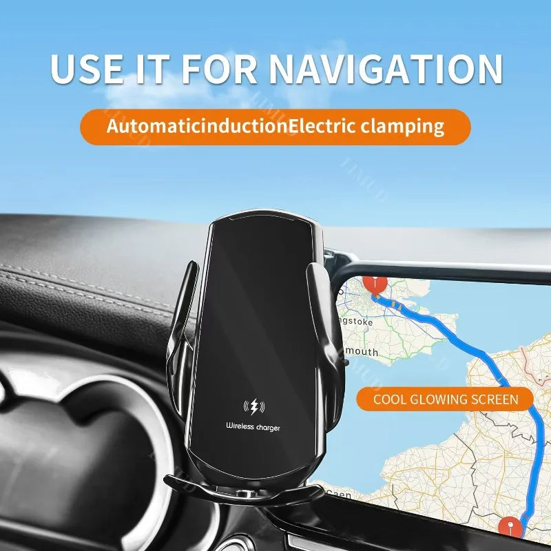 Phone Holder Base For Jeep Wrangler JK 2011-2018 Wireless Charging 360° Rotation