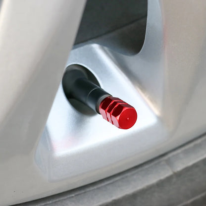 GEN PERFORMANCE - 4 PIECE Aluminum Wheel Valve Stem Caps – for All Cars & Motorcycles