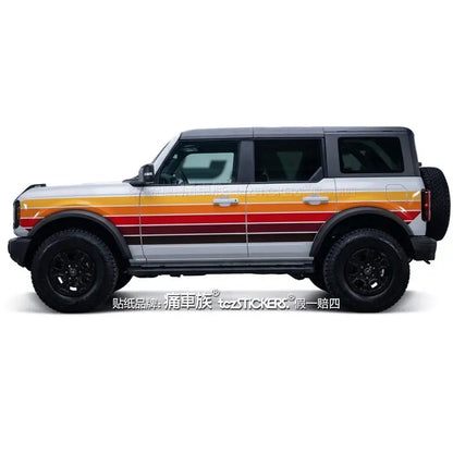 Full-Body Appearance Modification Sport Vinyl Decal Kit for Ford Bronco | Customized PVC Wrap